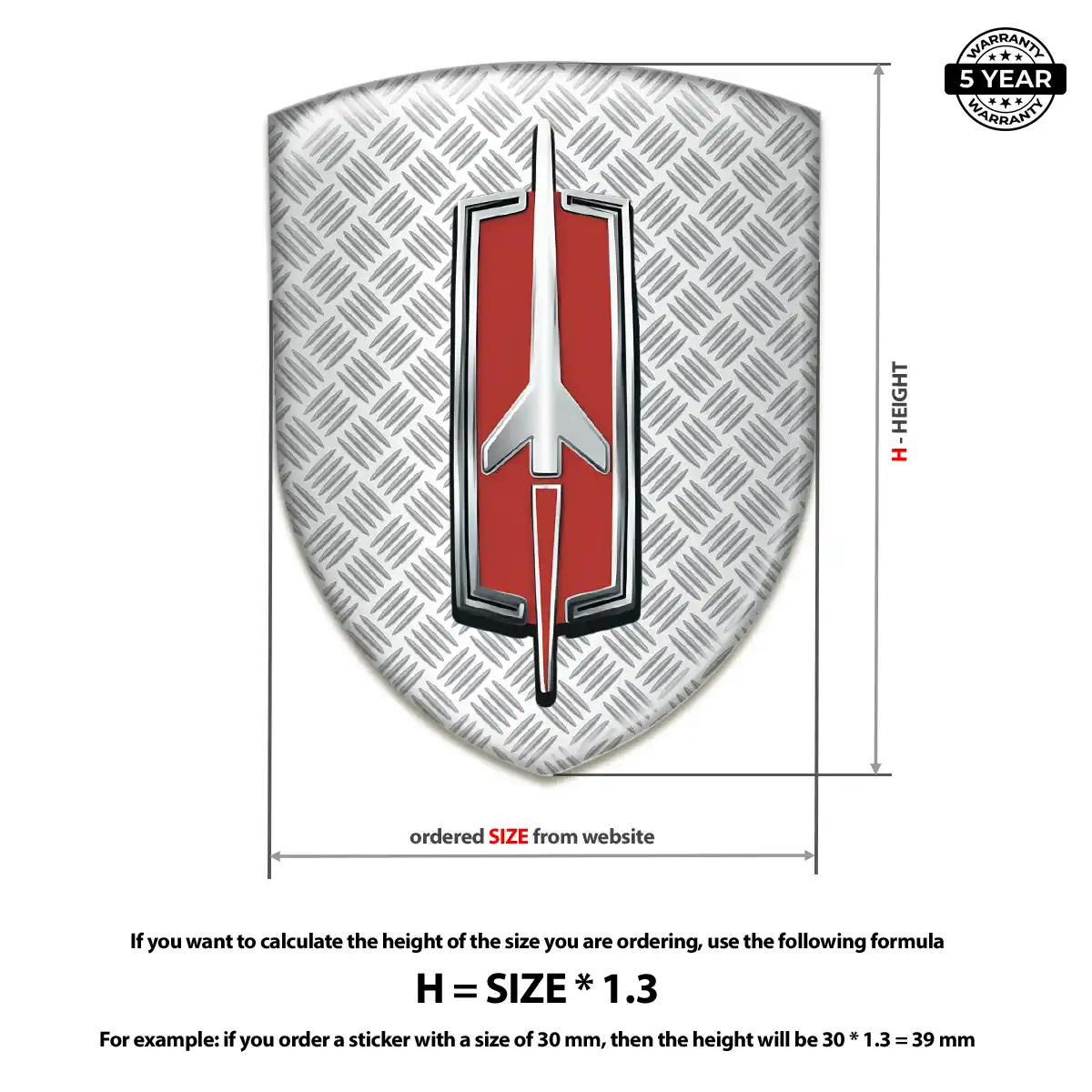 Oldsmobile Silicone Badge Signature Grade