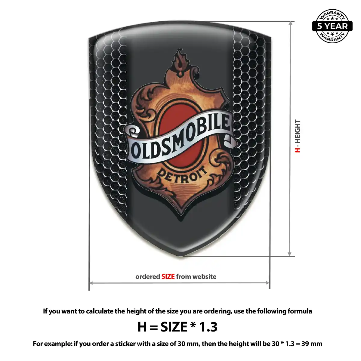 Oldsmobile Silicone Emblem Elite Finish