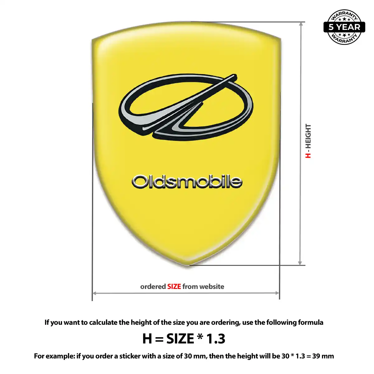 Oldsmobile Silicone Emblem Exterior Luxe