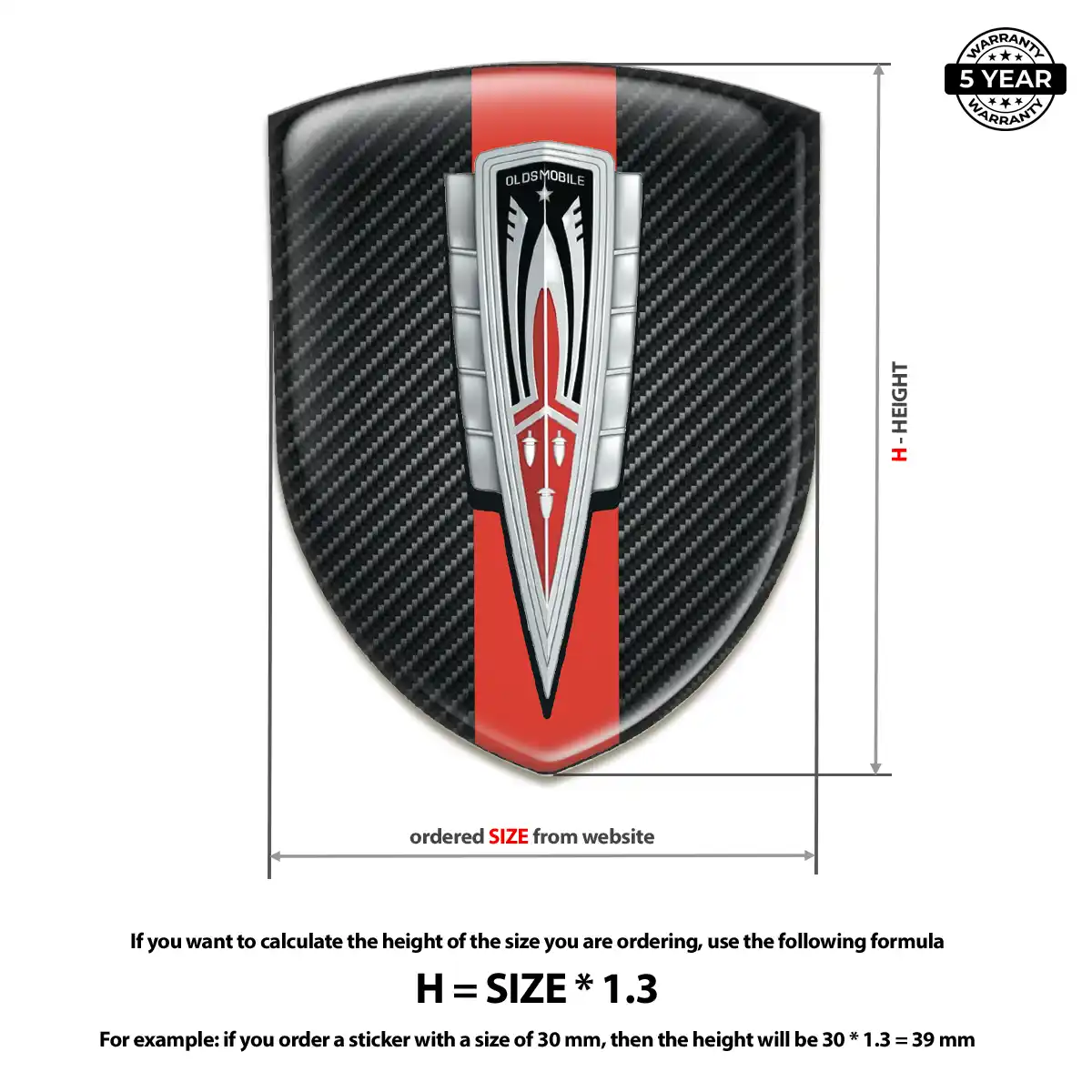 Oldsmobile Silicone Emblem Resin Luxe