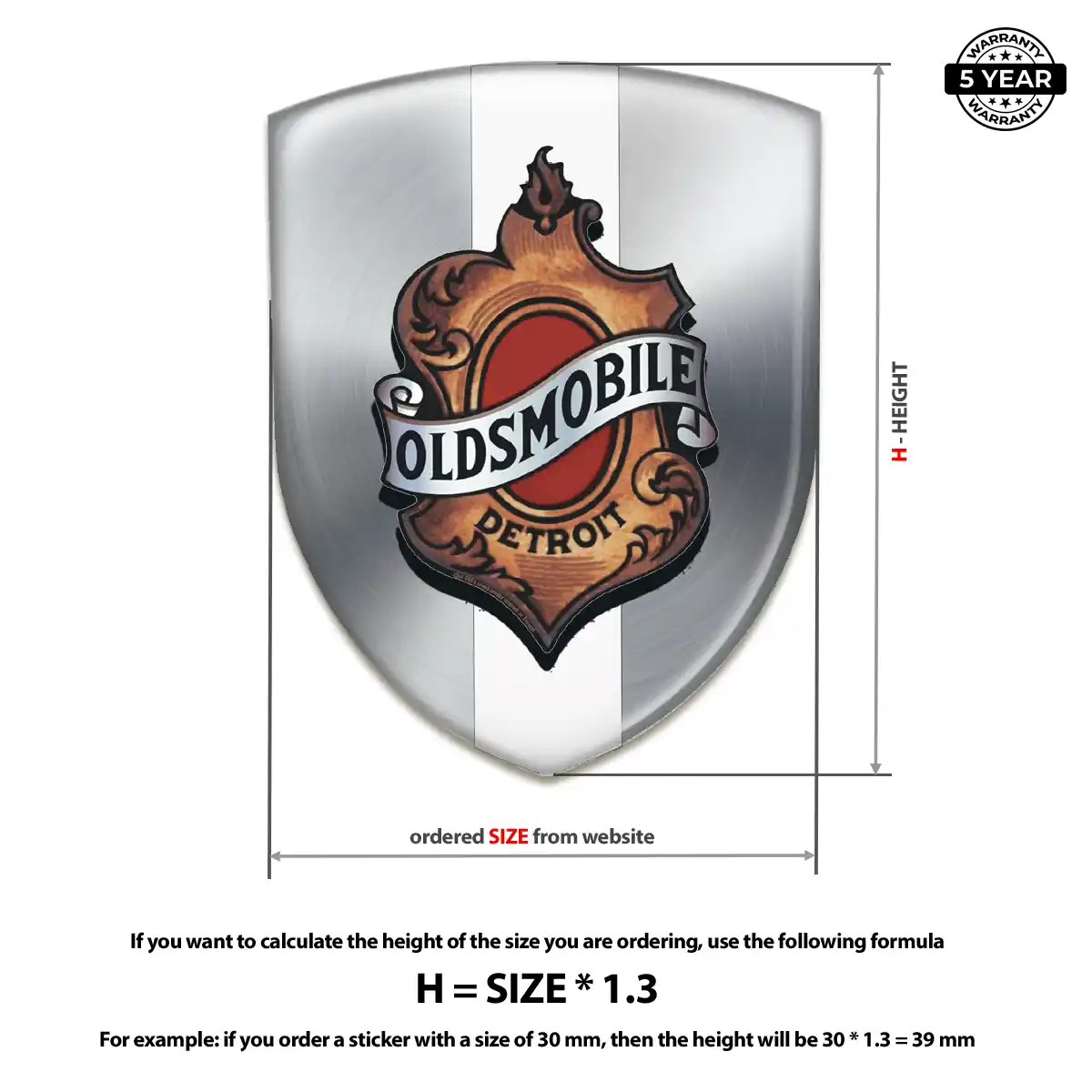 Oldsmobile Silicone Emblem Signature Grade
