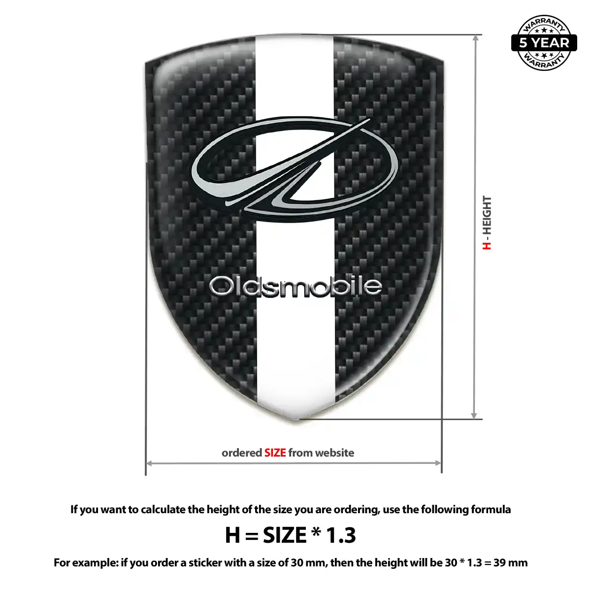 Oldsmobile Silicone Sticker Cabin Style