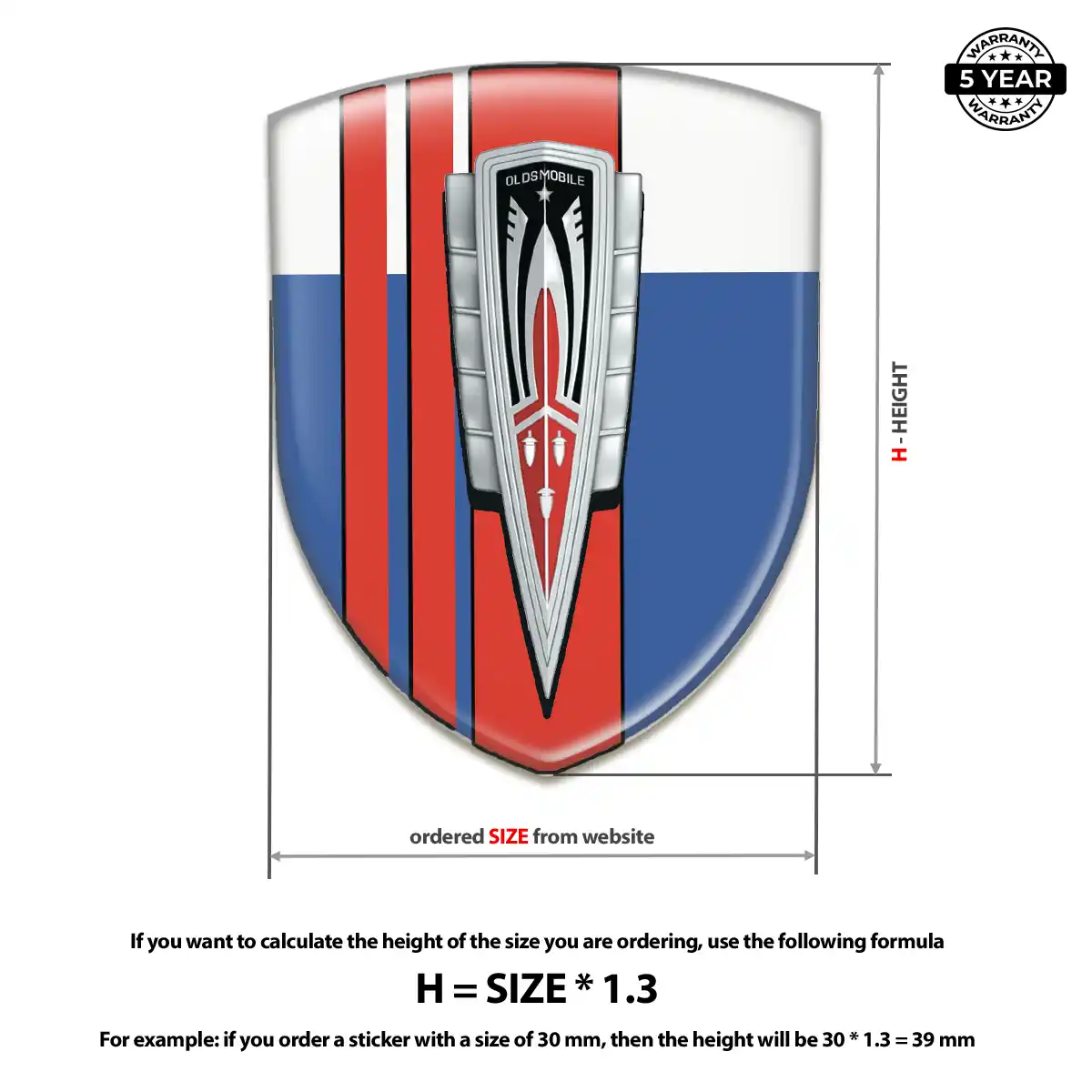 Oldsmobile Silicone Sticker Interior Luxe