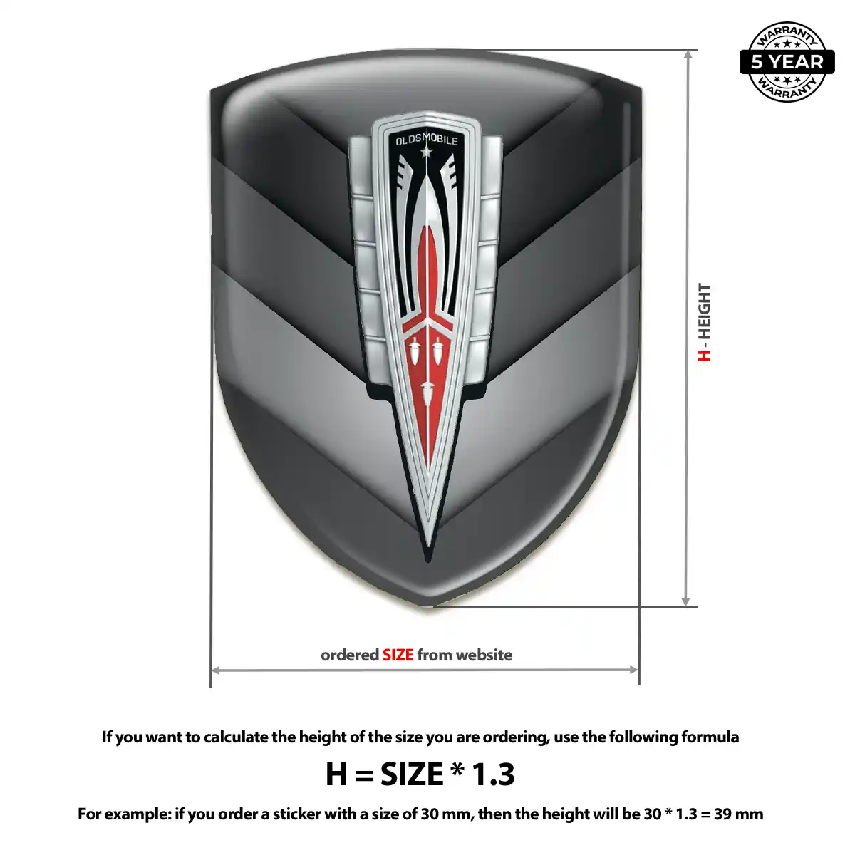 Oldsmobile Silicone Sticker Noble Edition