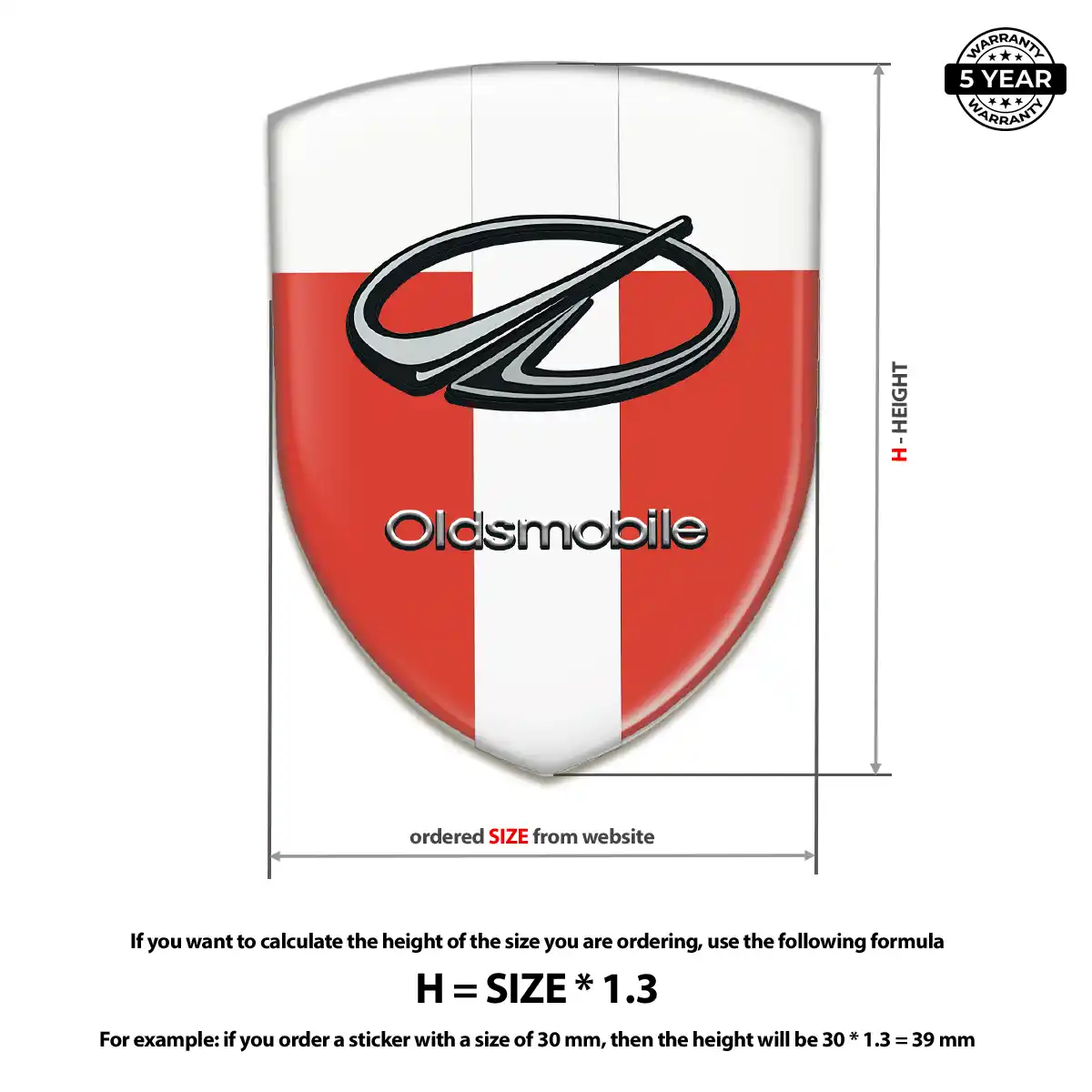 Oldsmobile Silicone Sticker Prestige Line