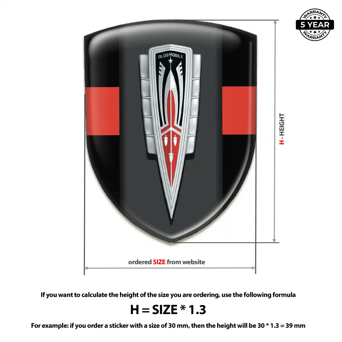 Oldsmobile Silicone Sticker Prime Quality