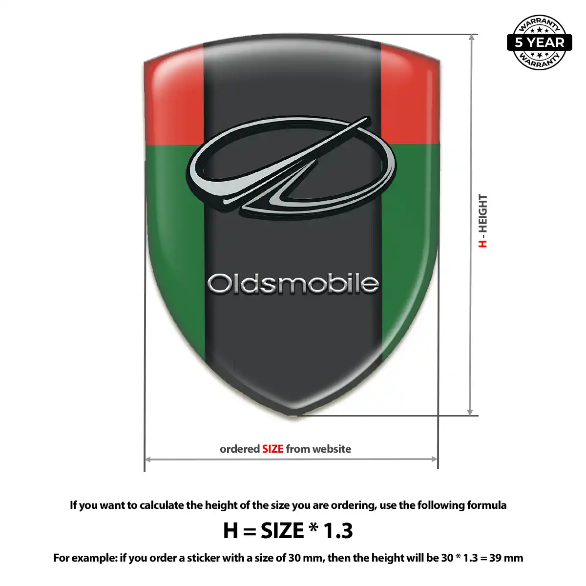 Oldsmobile Sticker Premium Dome