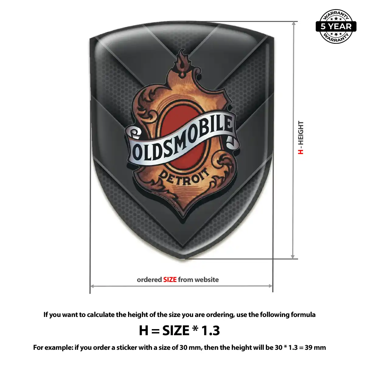 Oldsmobile Sticker Refined Design
