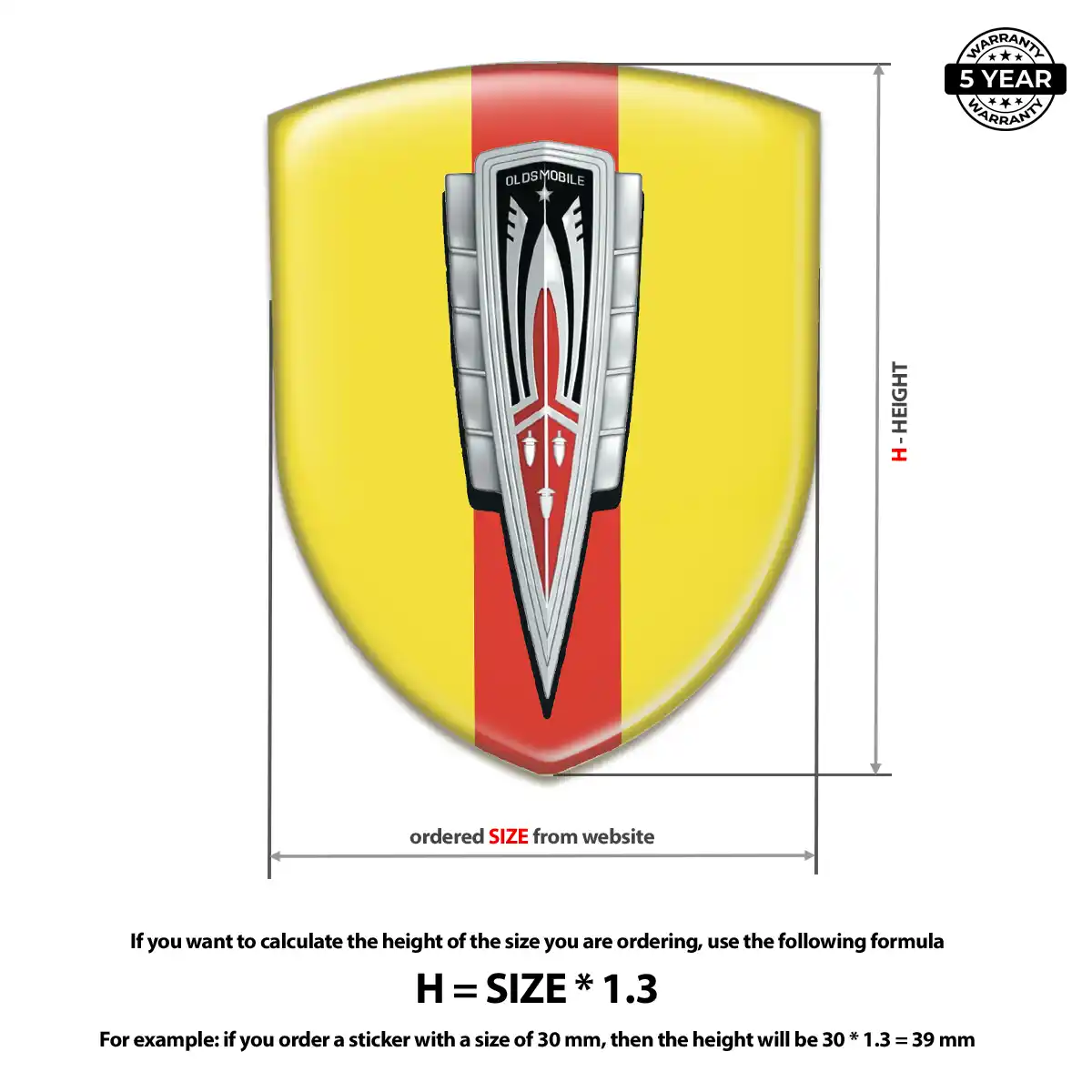 Oldsmobile Sticker Signature Grade