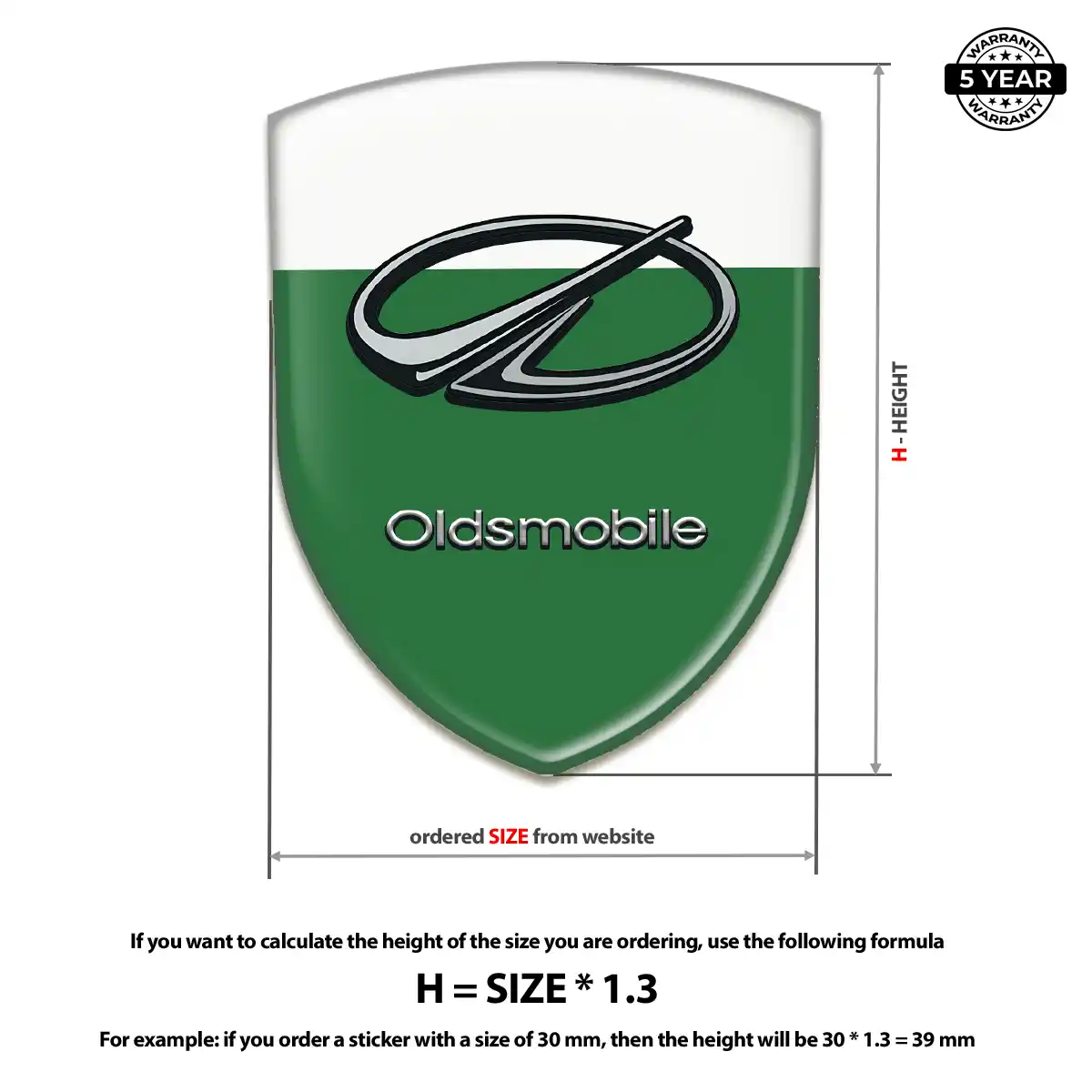 Oldsmobile Sticker Sleek Style