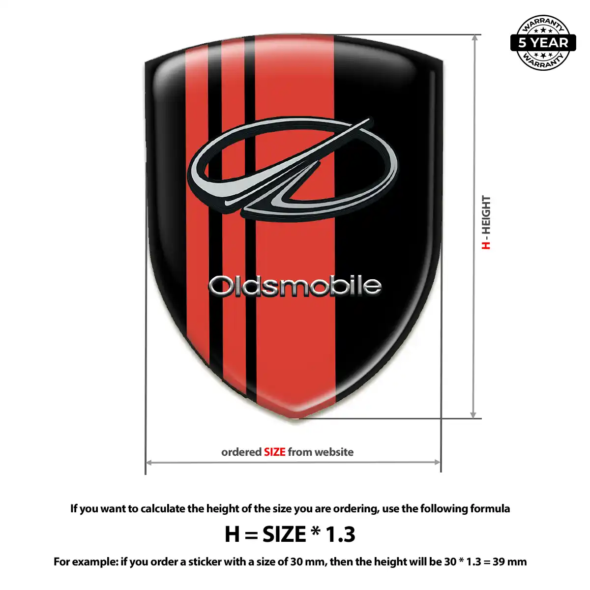 Oldsmobile Vehicle Logo Sticker Cabin Style