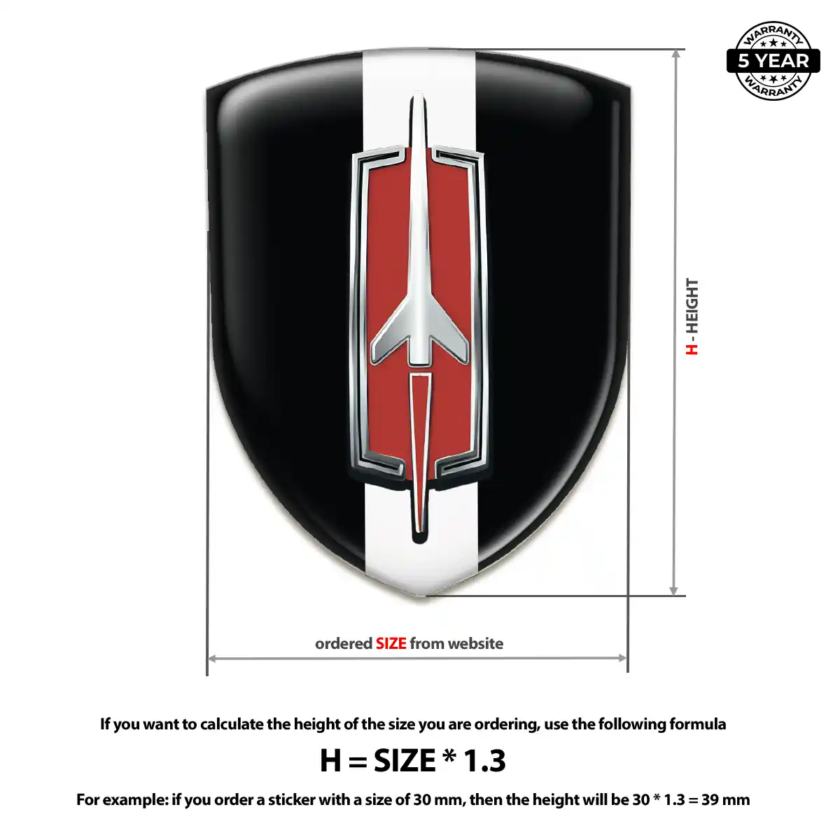 Oldsmobile Vehicle Logo Sticker Deluxe Edition