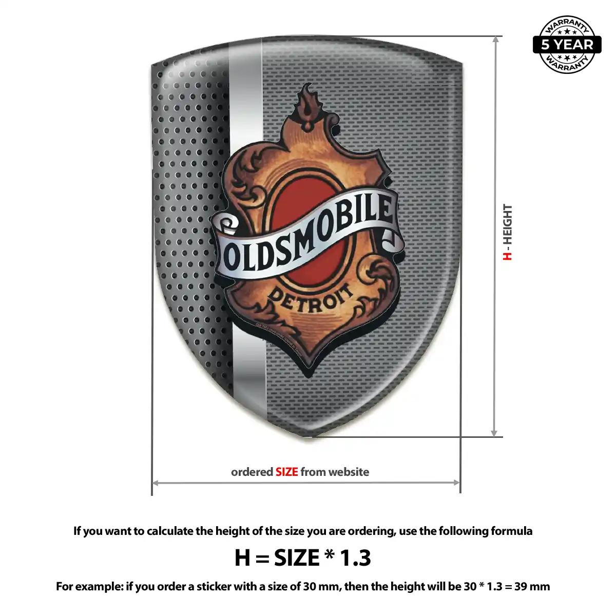 Oldsmobile Vehicle Logo Sticker Elite Edition