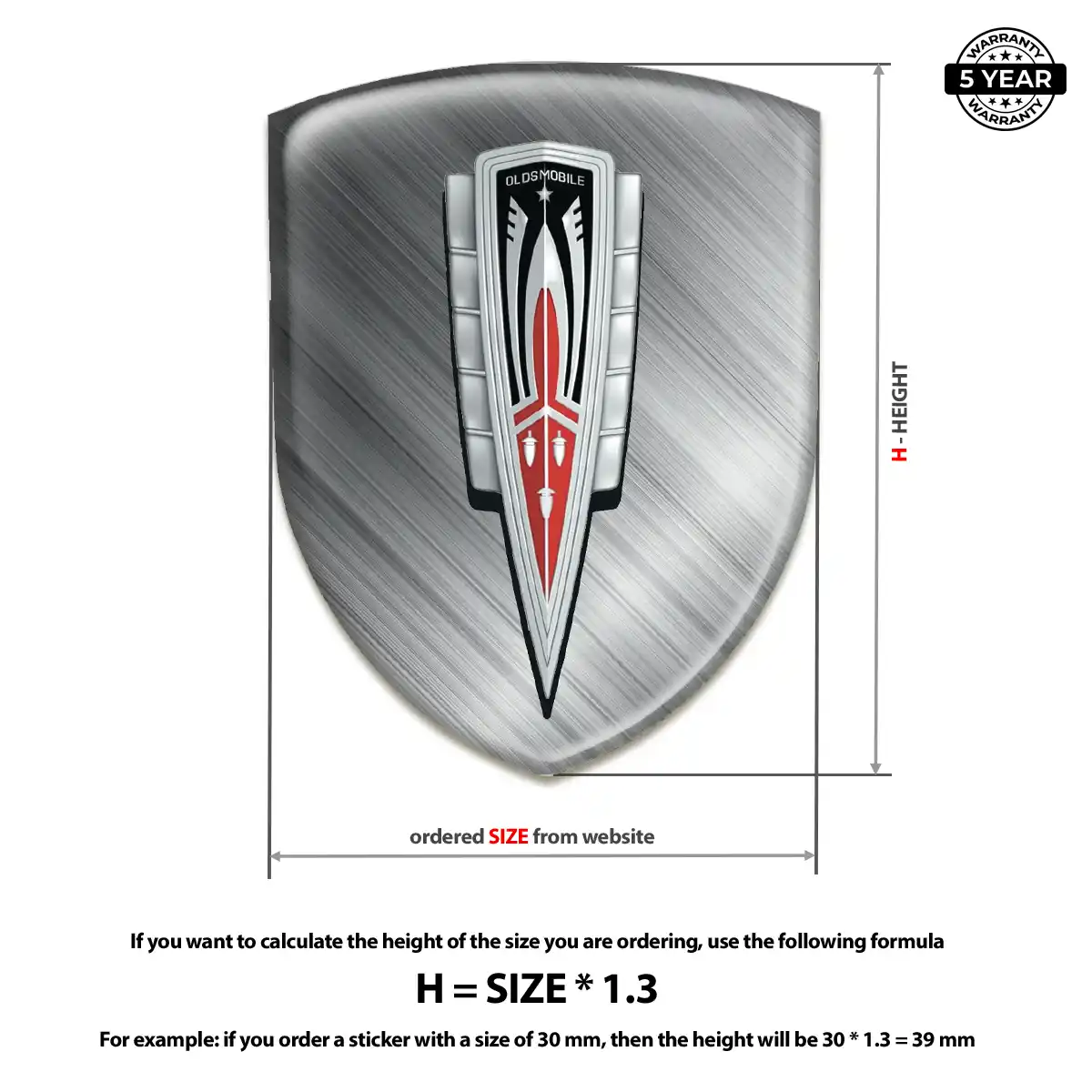 Oldsmobile Vehicle Logo Sticker Prime Quality