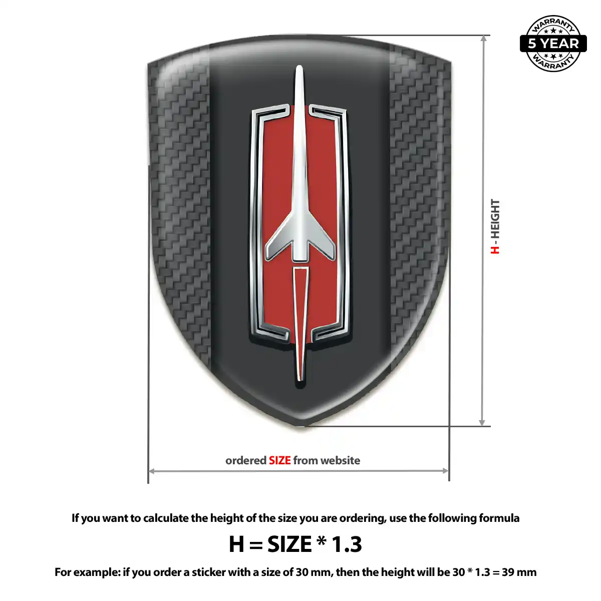 Oldsmobile Vehicle Logo Sticker Resin Elite