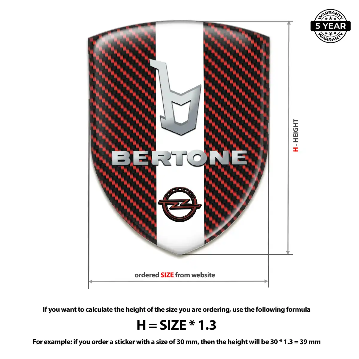 Opel 3D Badge Sticker Cabin Style
