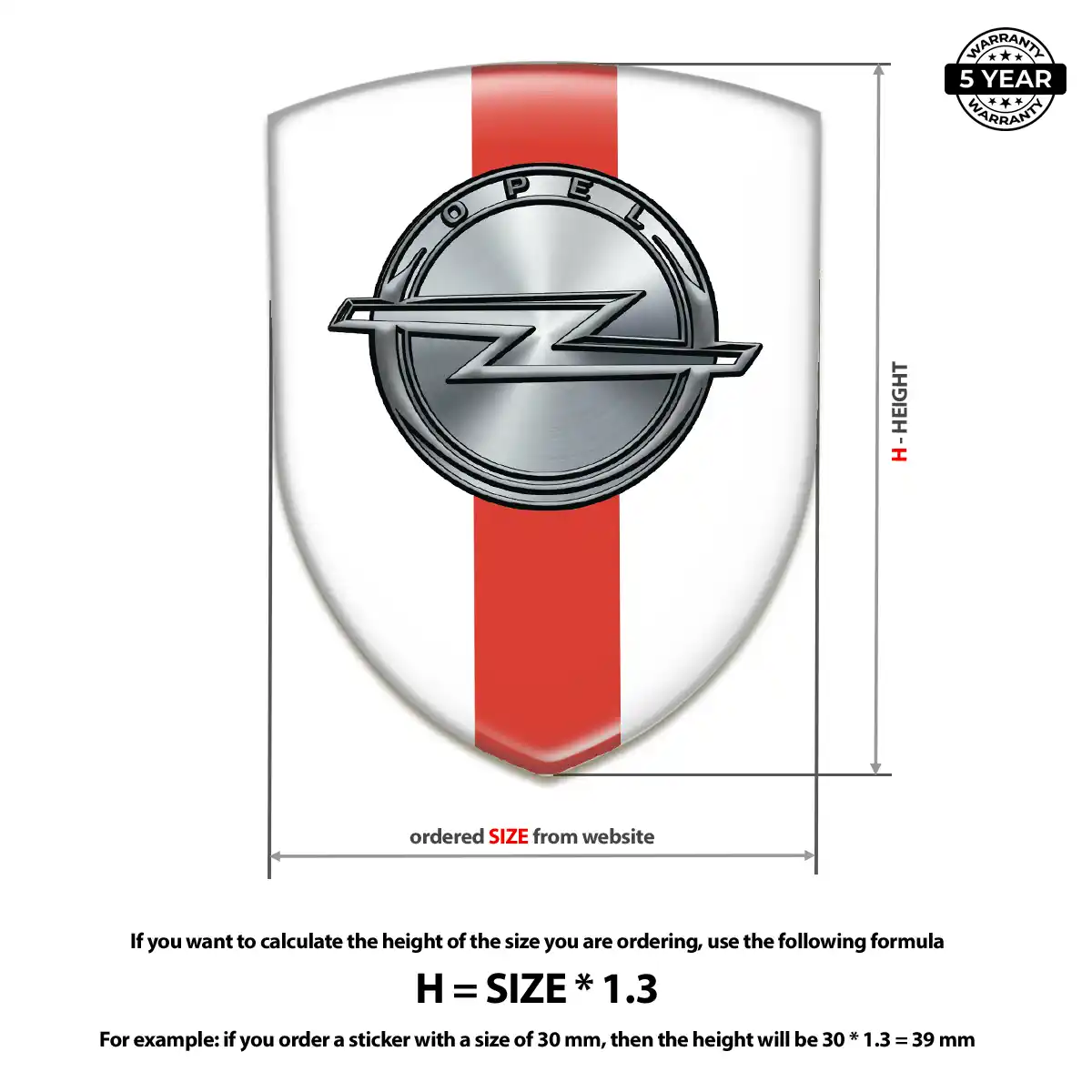 Opel 3D Badge Sticker Deluxe Edition