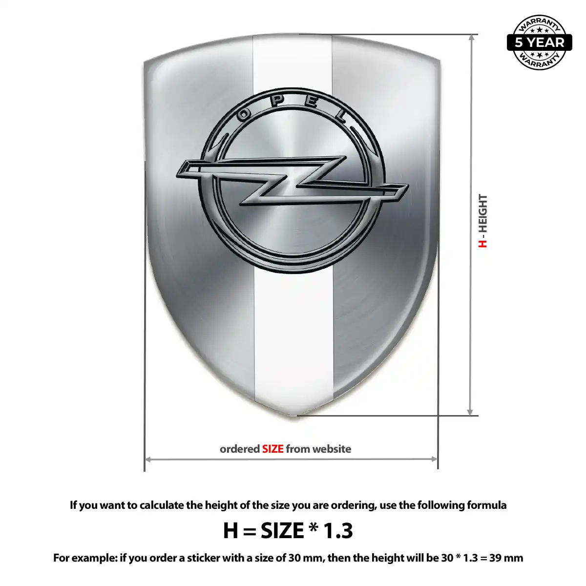 Opel 3D Badge Sticker Elite Edition