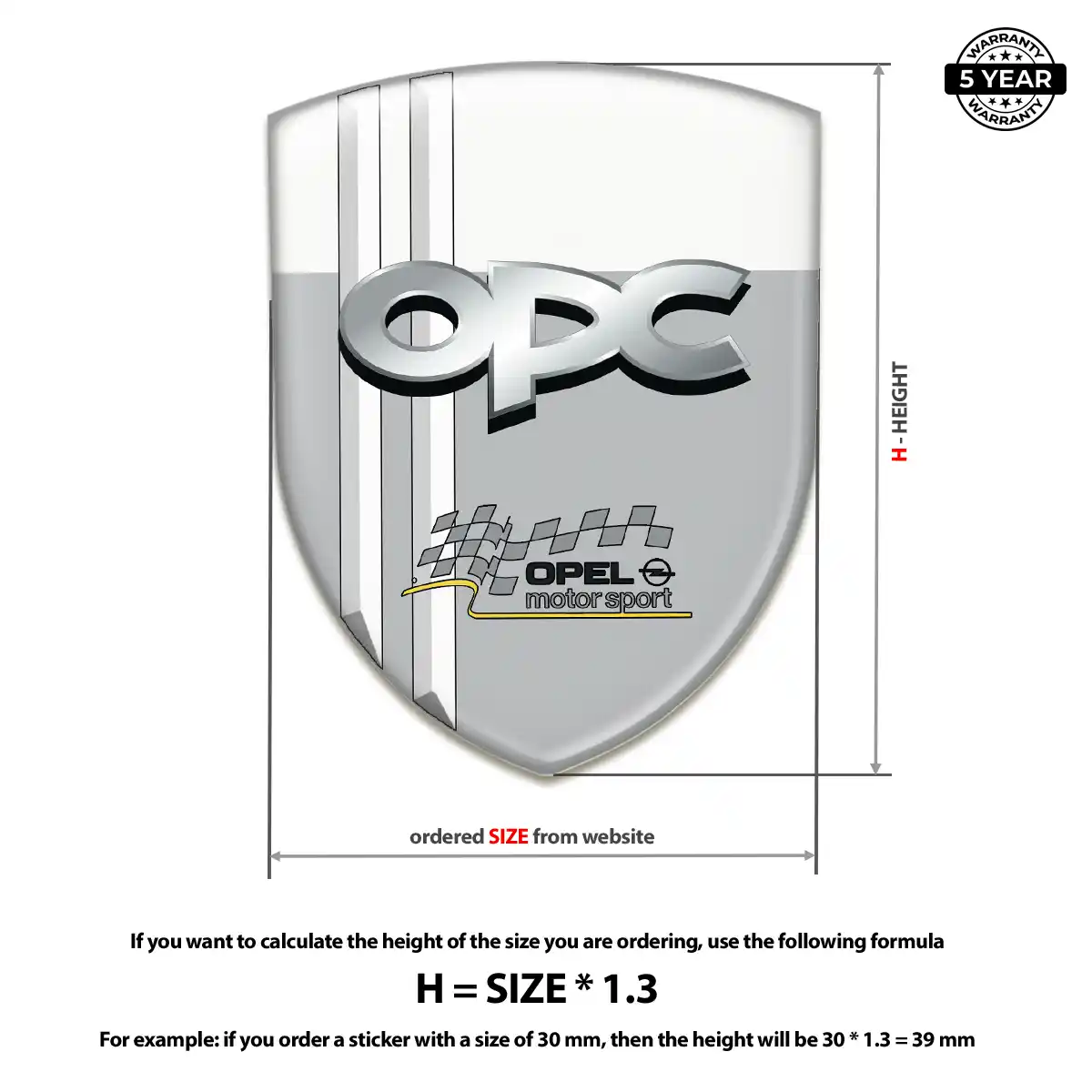 Opel 3D Badge Sticker Elite Finish