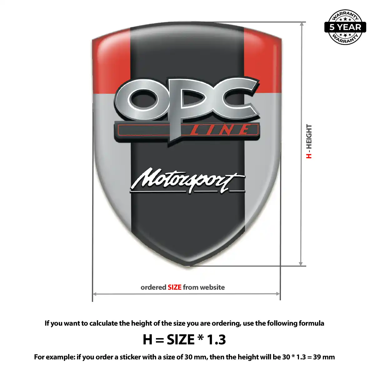 Opel 3D Badge Sticker Interior Elegance