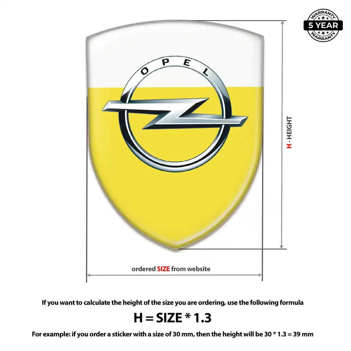 Opel 3D Badge Sticker Interior Luxe