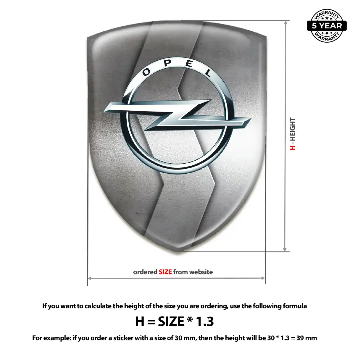 Opel 3D Badge Sticker Noble Edition