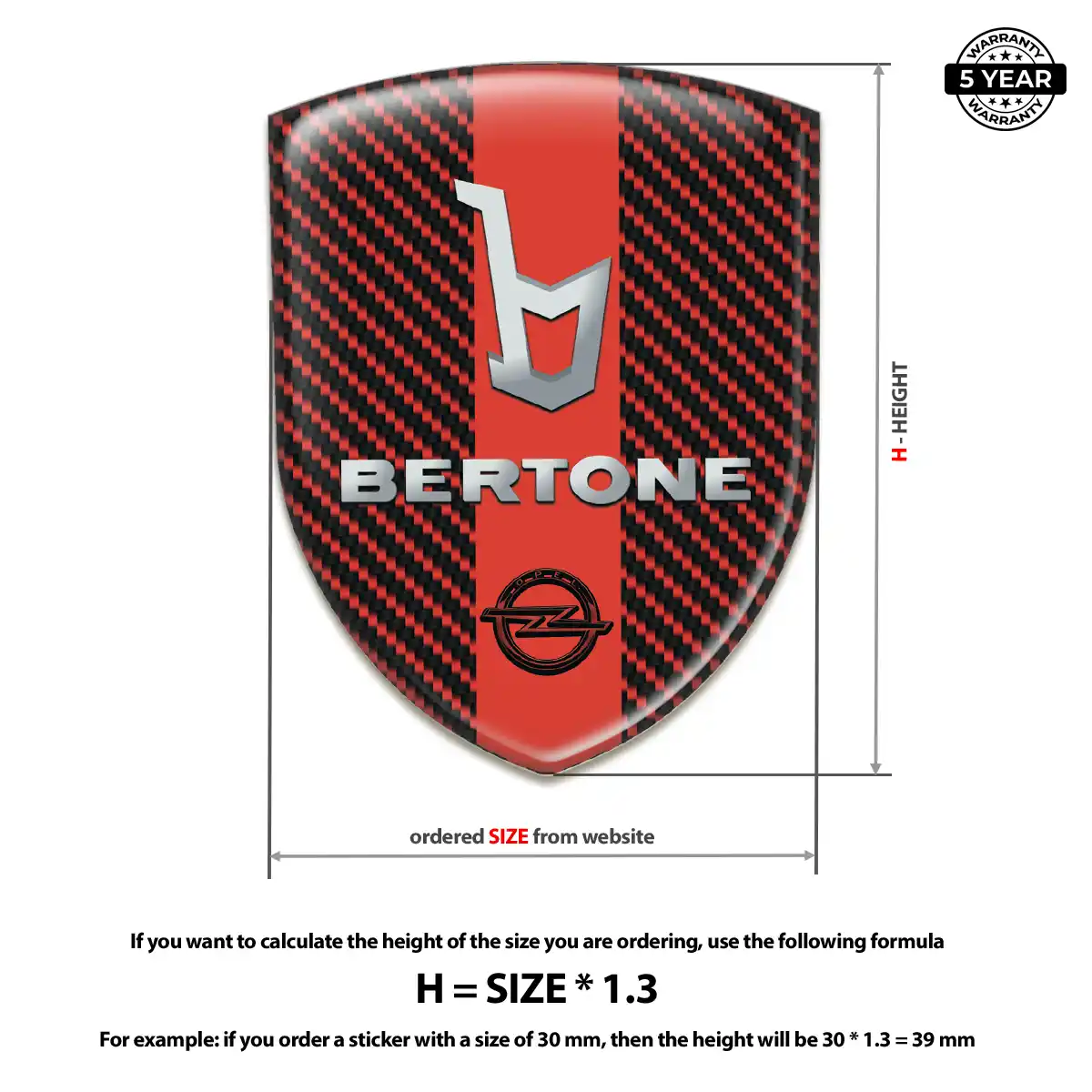 Opel 3D Badge Sticker Opulent Line