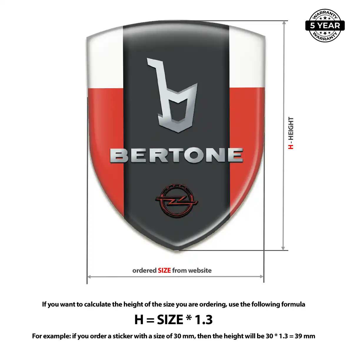 Opel 3D Badge Sticker Outer Style