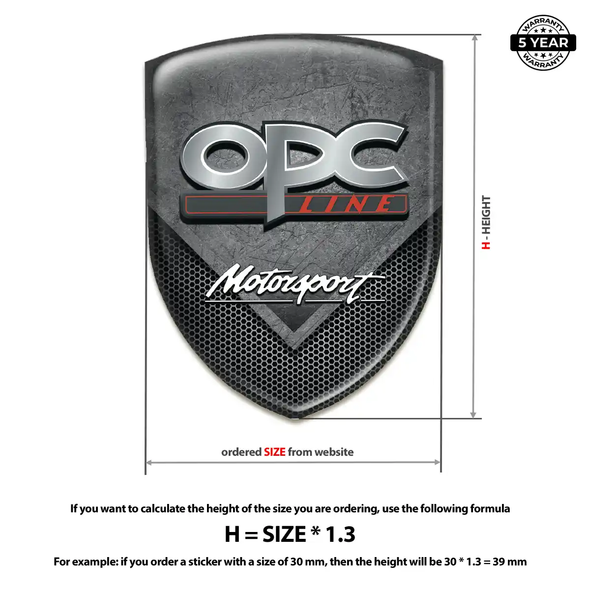 Opel 3D Badge Sticker Premium Dome