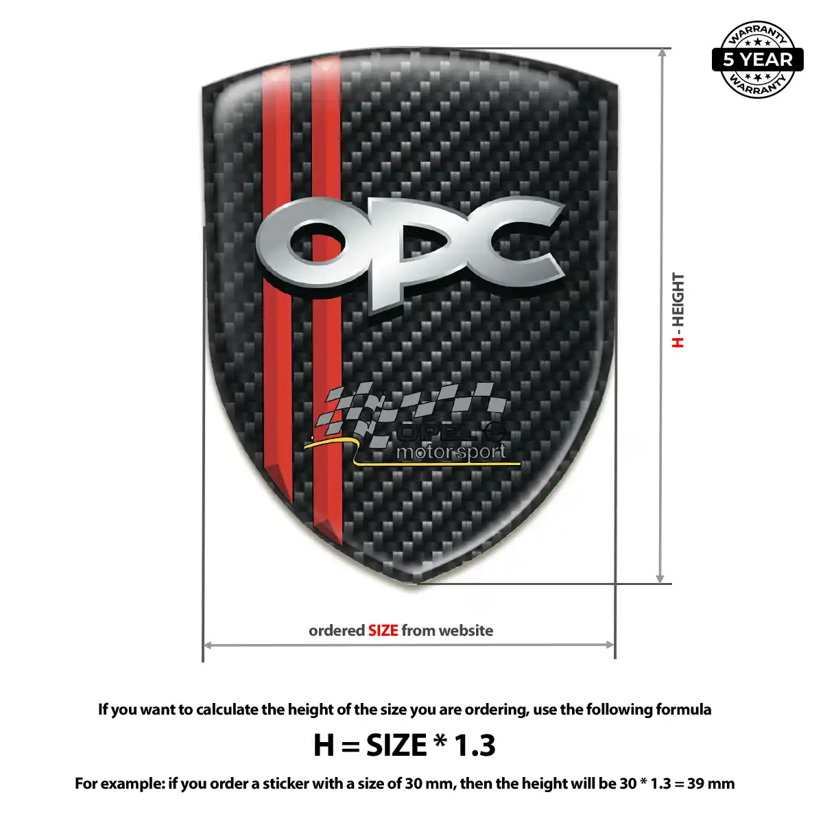 Opel 3D Badge Sticker Prime Quality