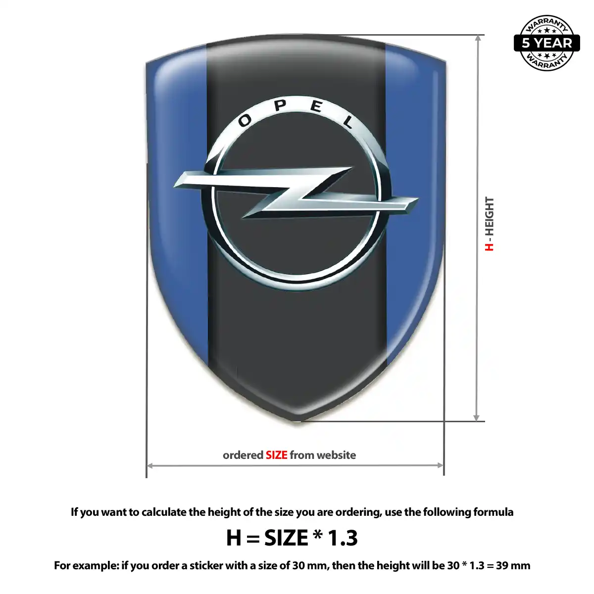Opel 3D Badge Sticker Refined Design
