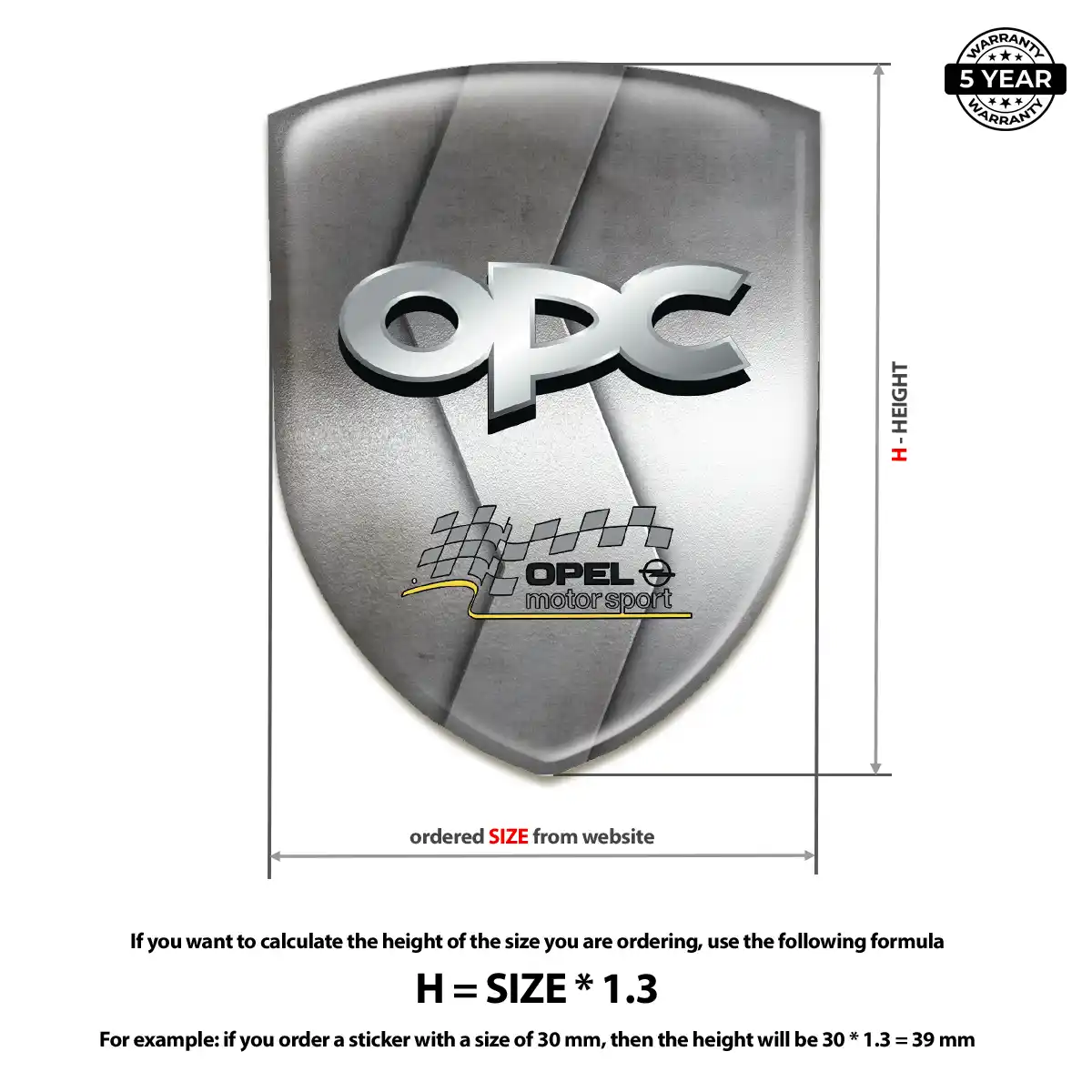 Opel 3D Badge Sticker Signature Grade