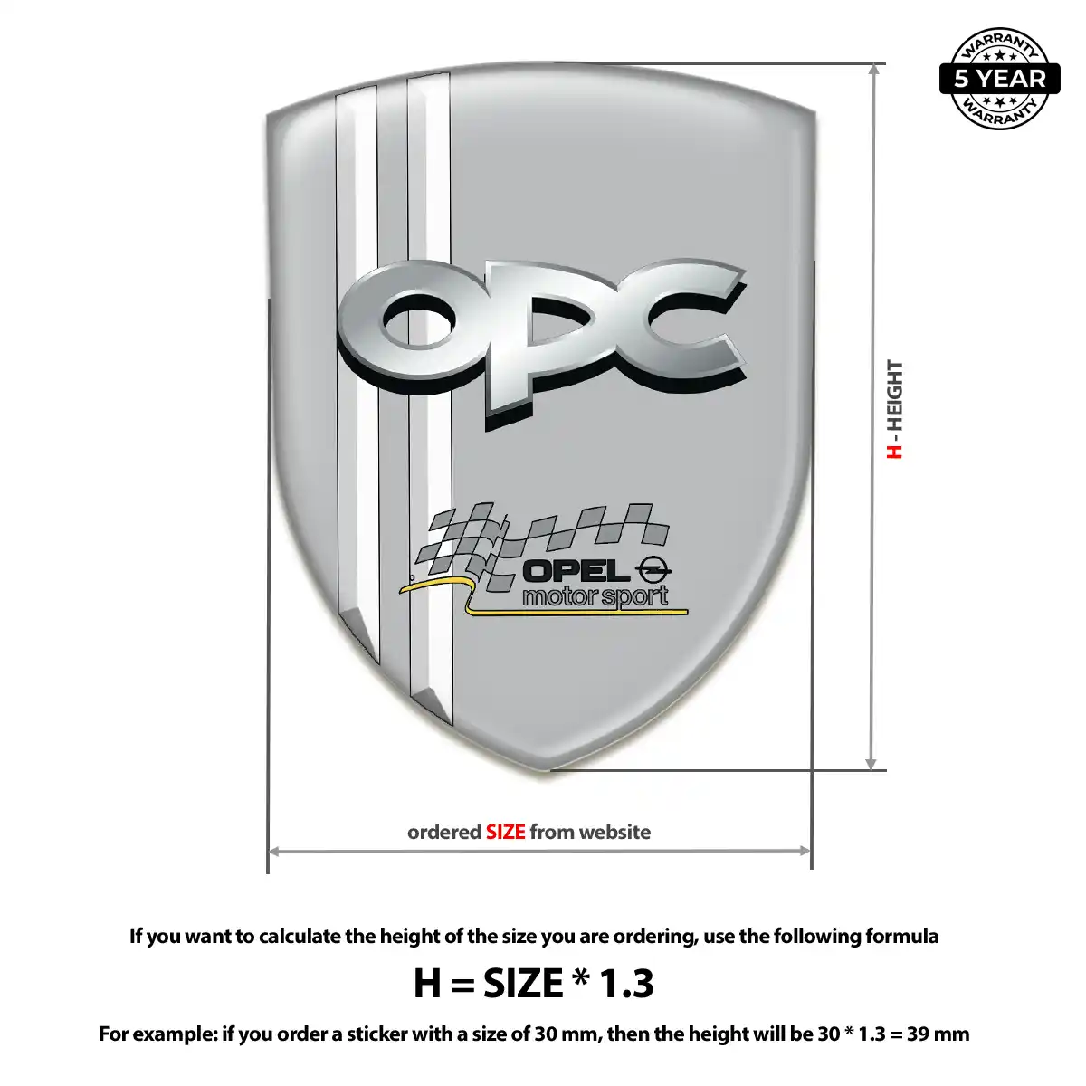 Opel 3D Badge Sticker Sleek Style