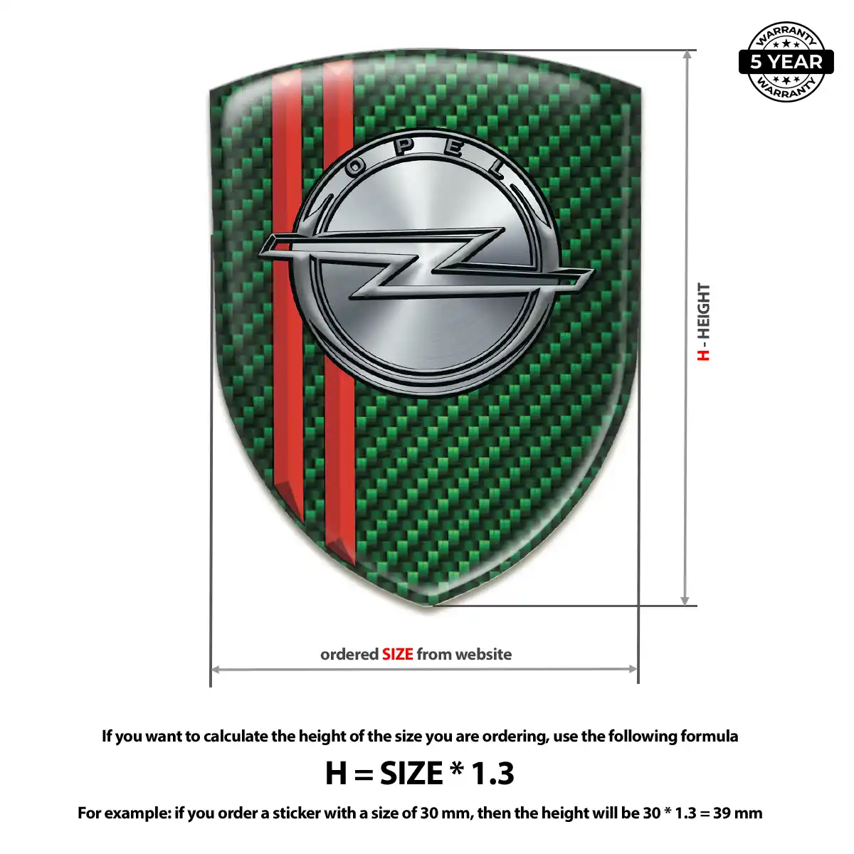 Opel 3D Domed Sticker Elite Edition