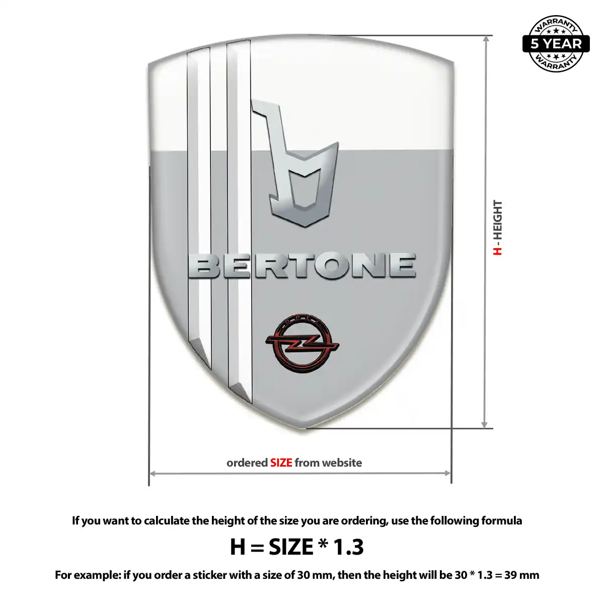 Opel 3D Domed Sticker Elite Finish