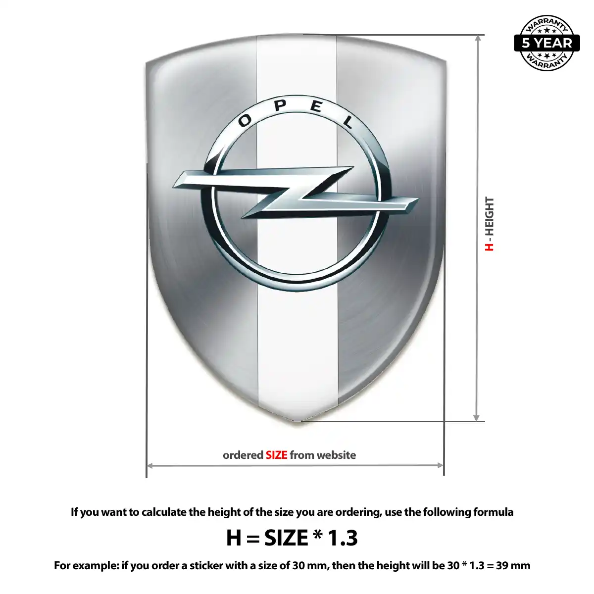 Opel 3D Domed Sticker Exclusive Series