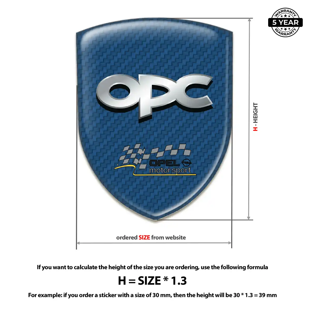 Opel 3D Domed Sticker Noble Edition