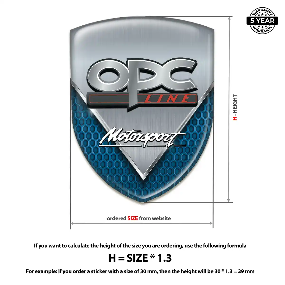 Opel 3D Domed Sticker Premium Dome