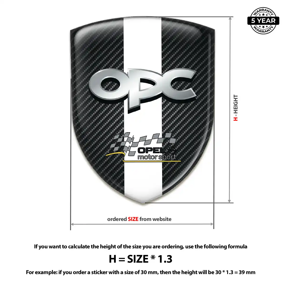 Opel 3D Domed Sticker Prestige Line