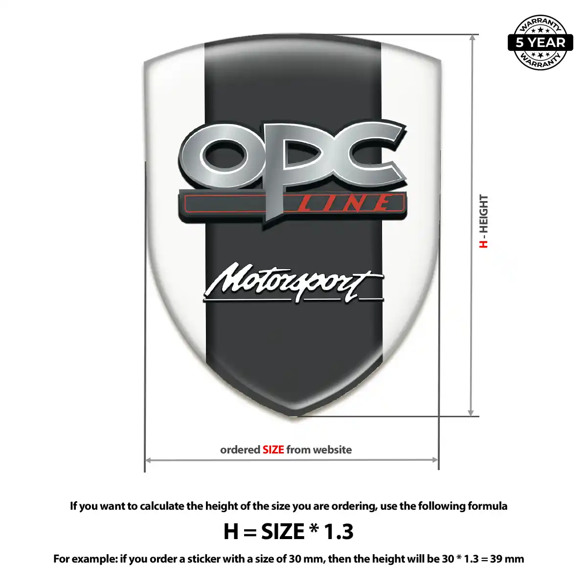 Opel 3D Domed Sticker Resin Luxe