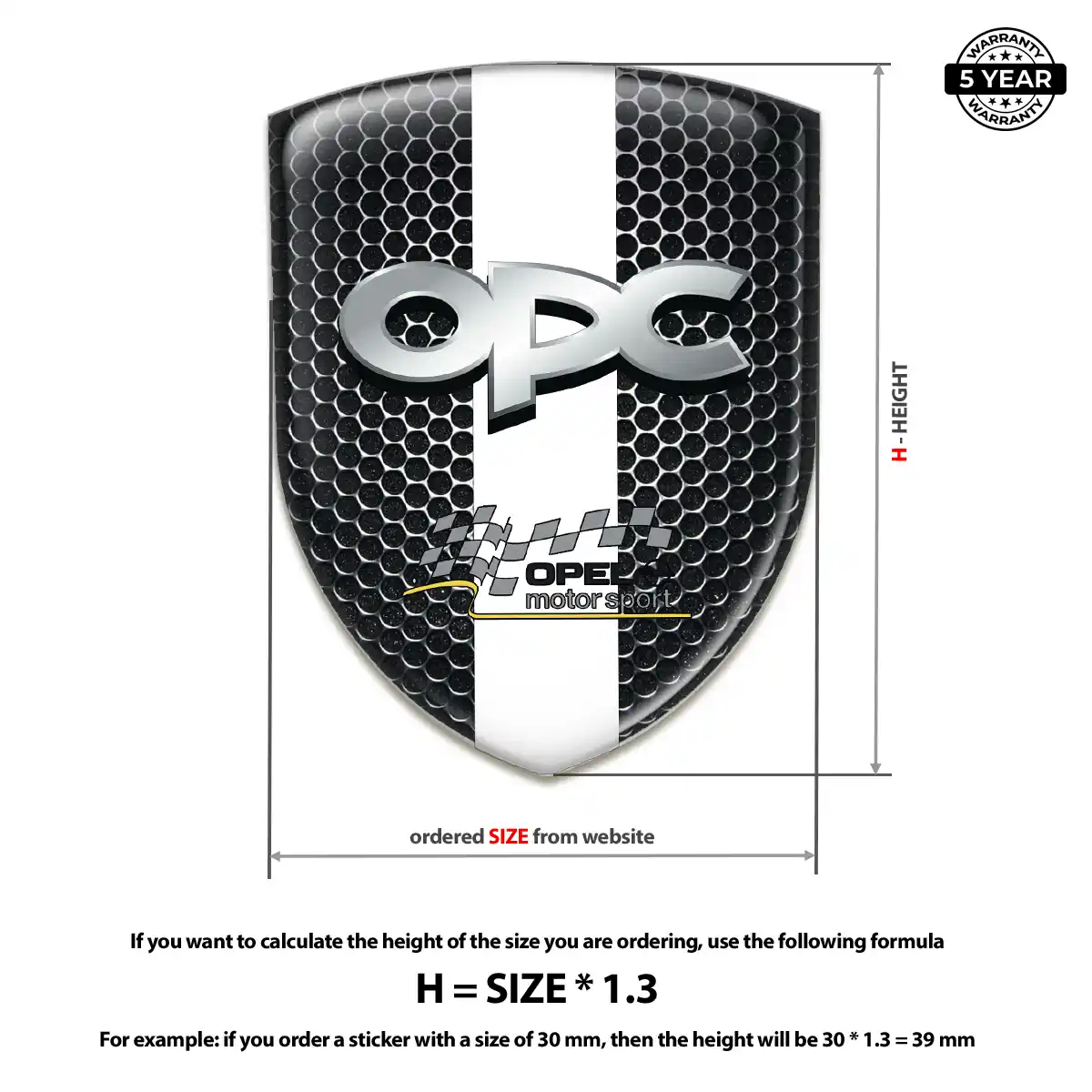 Opel 3D Emblem Sticker Cabin Style