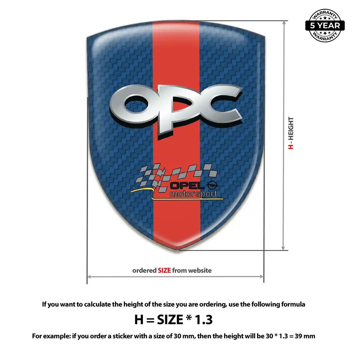 Opel 3D Emblem Sticker Deluxe Edition