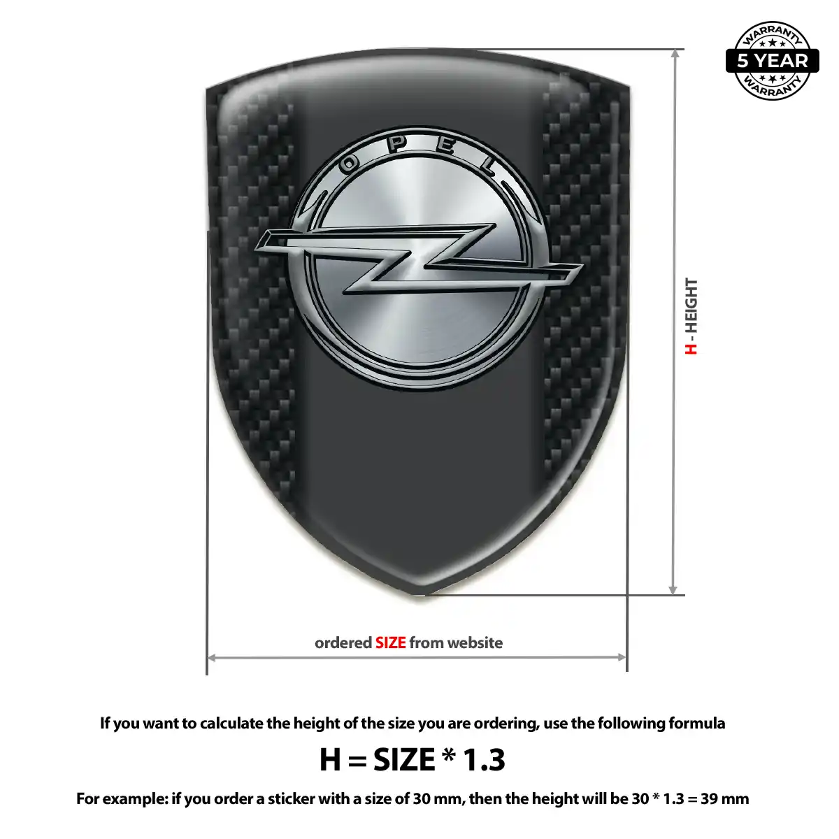 Opel 3D Emblem Sticker Elite Edition