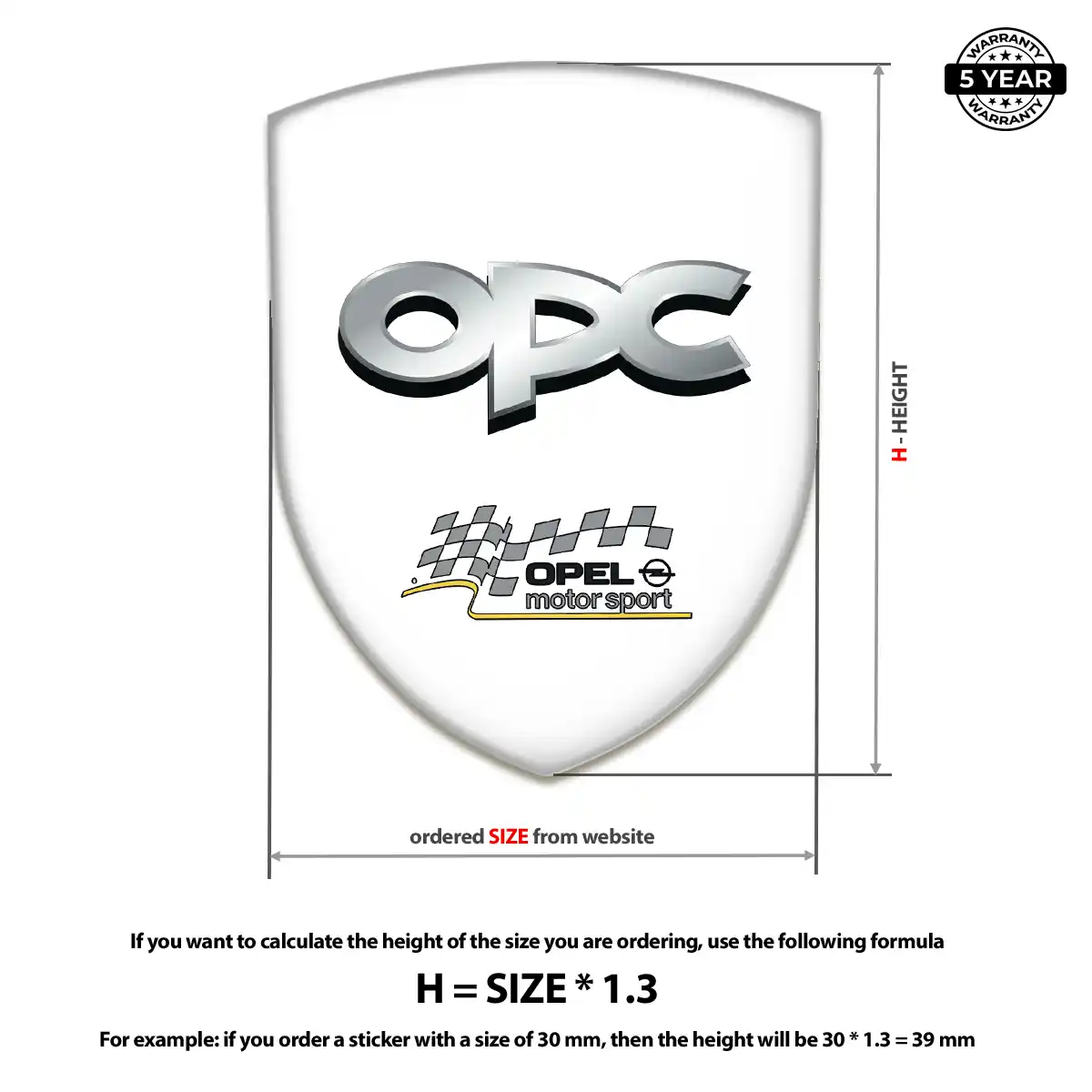 Opel 3D Emblem Sticker Elite Finish