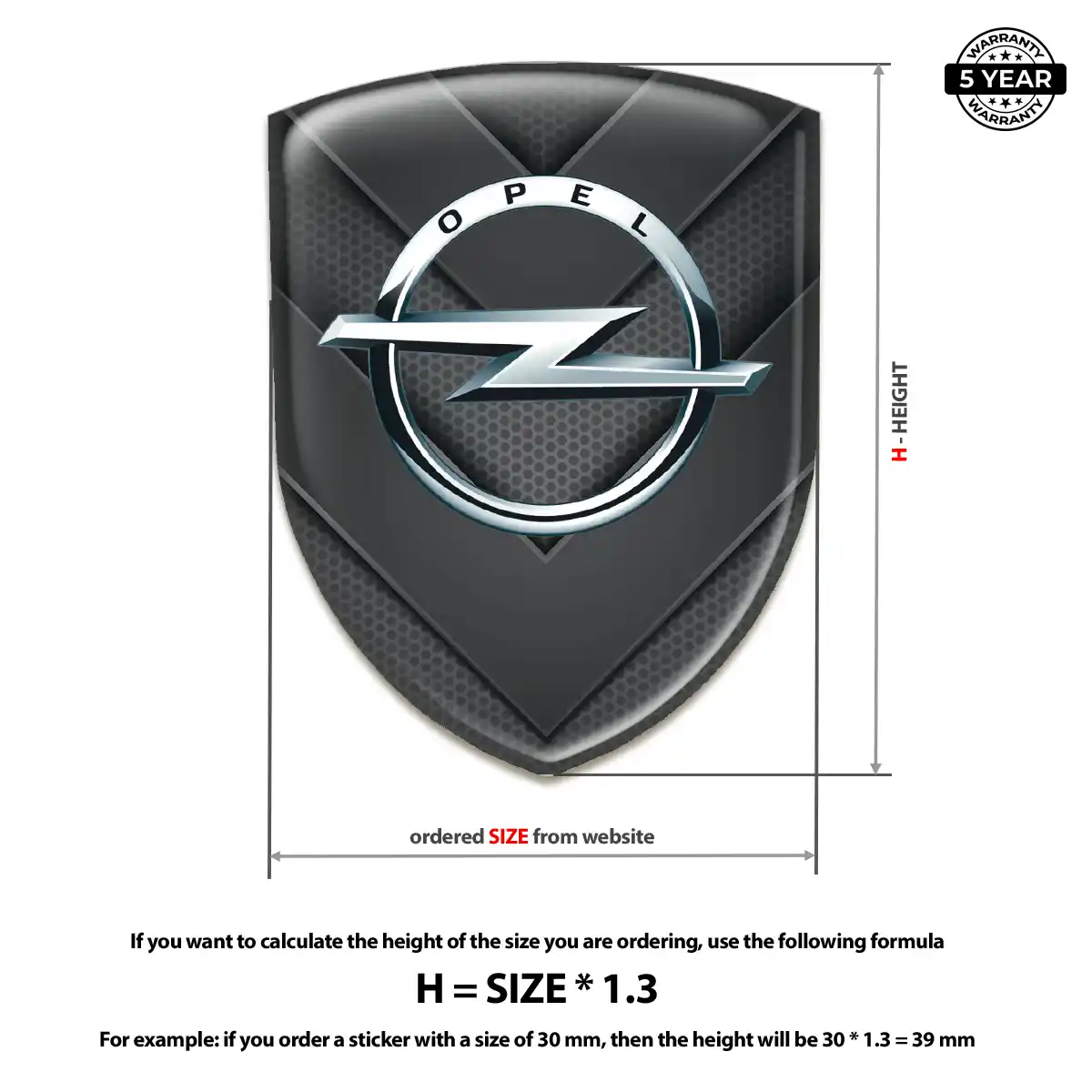 Opel 3D Emblem Sticker Exclusive Series