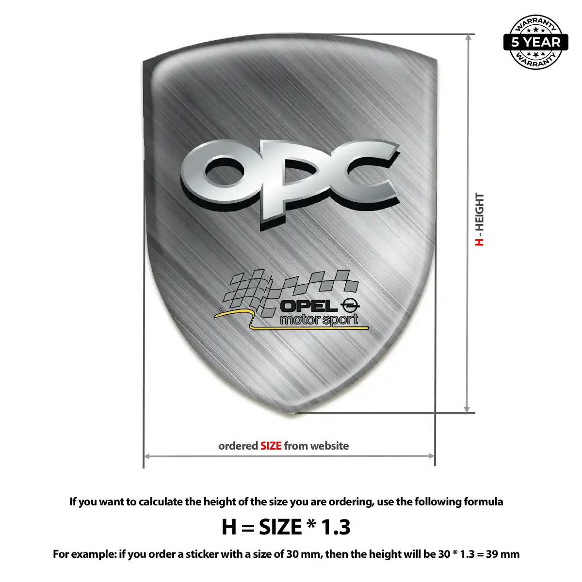 Opel 3D Emblem Sticker Interior Luxe