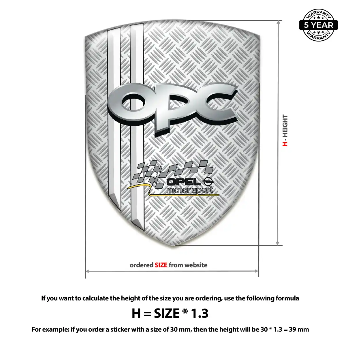 Opel 3D Emblem Sticker Outer Style