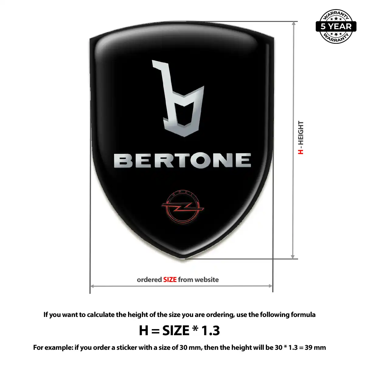 Opel 3D Emblem Sticker Premium Dome