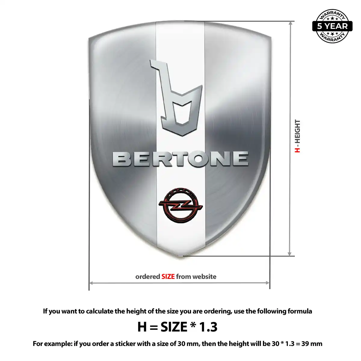 Opel 3D Emblem Sticker Prestige Line