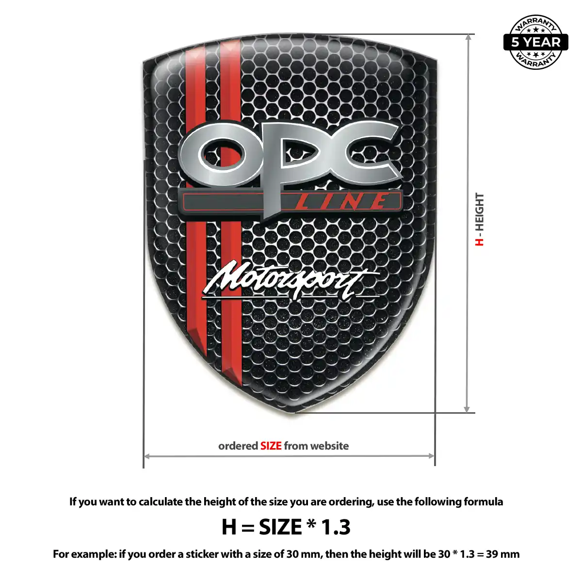 Opel 3D Emblem Sticker Prime Quality